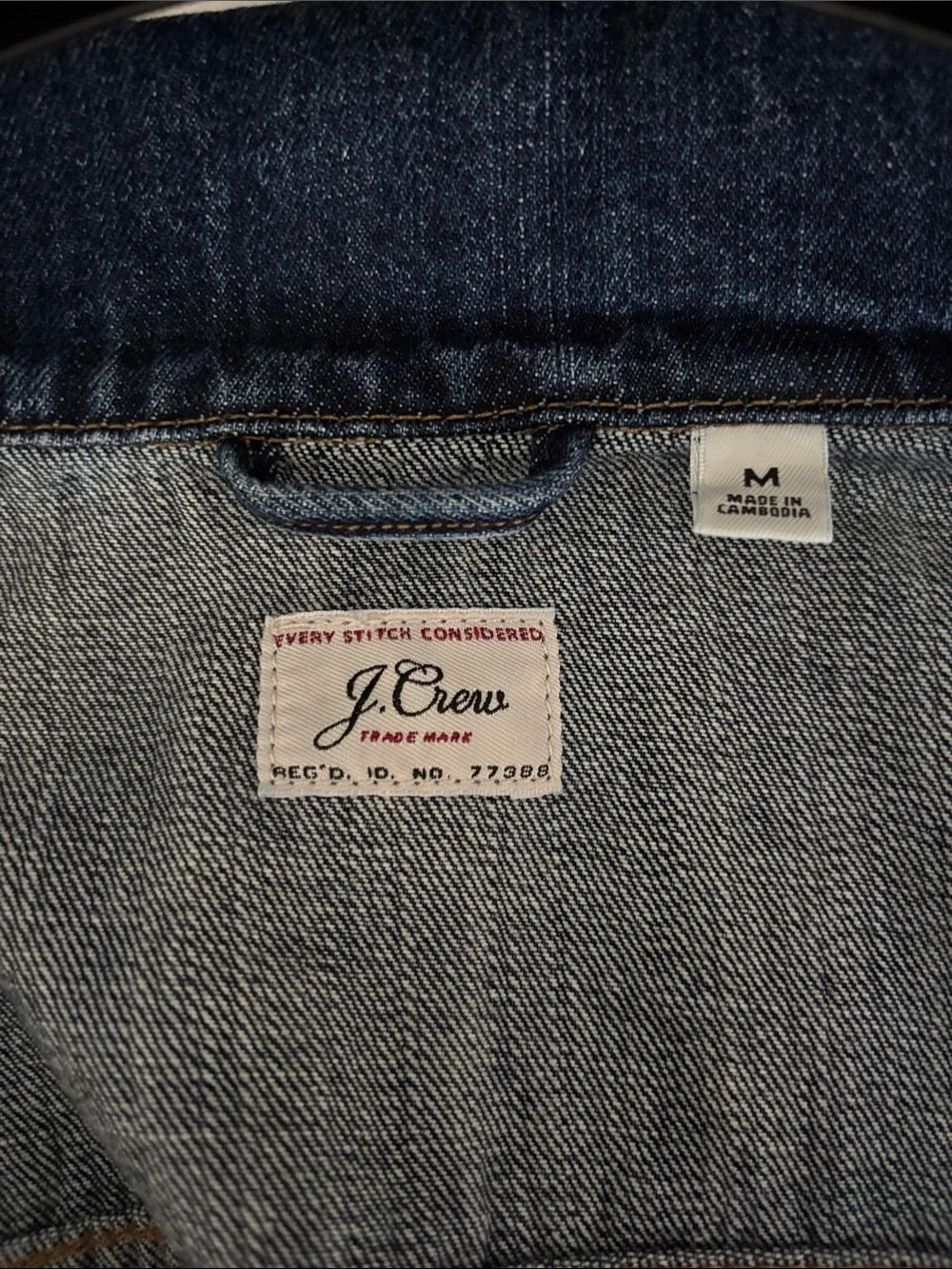J. Crew Men's Dark Indigo Denim Jacket